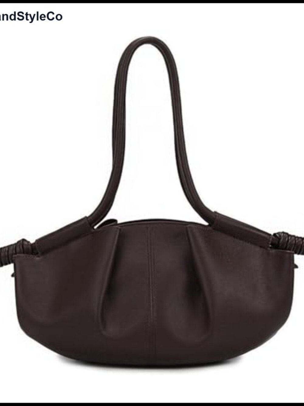 Faux Leather Dumpling Crossbody Shoulder Bag Vegan Handbag Top Handle